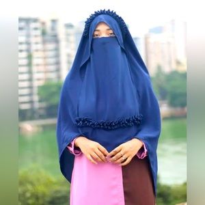 Instant Crown Ready Crown Hijab With Niqab Collection For Women Chiffon Scarf